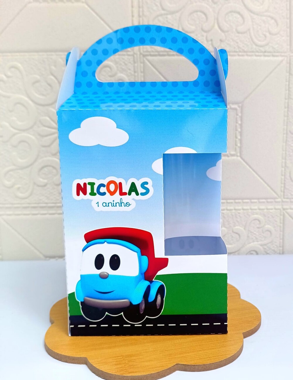 10 Maletinha Personalizada LÉO O CAMINHÃO com visor – Lembran