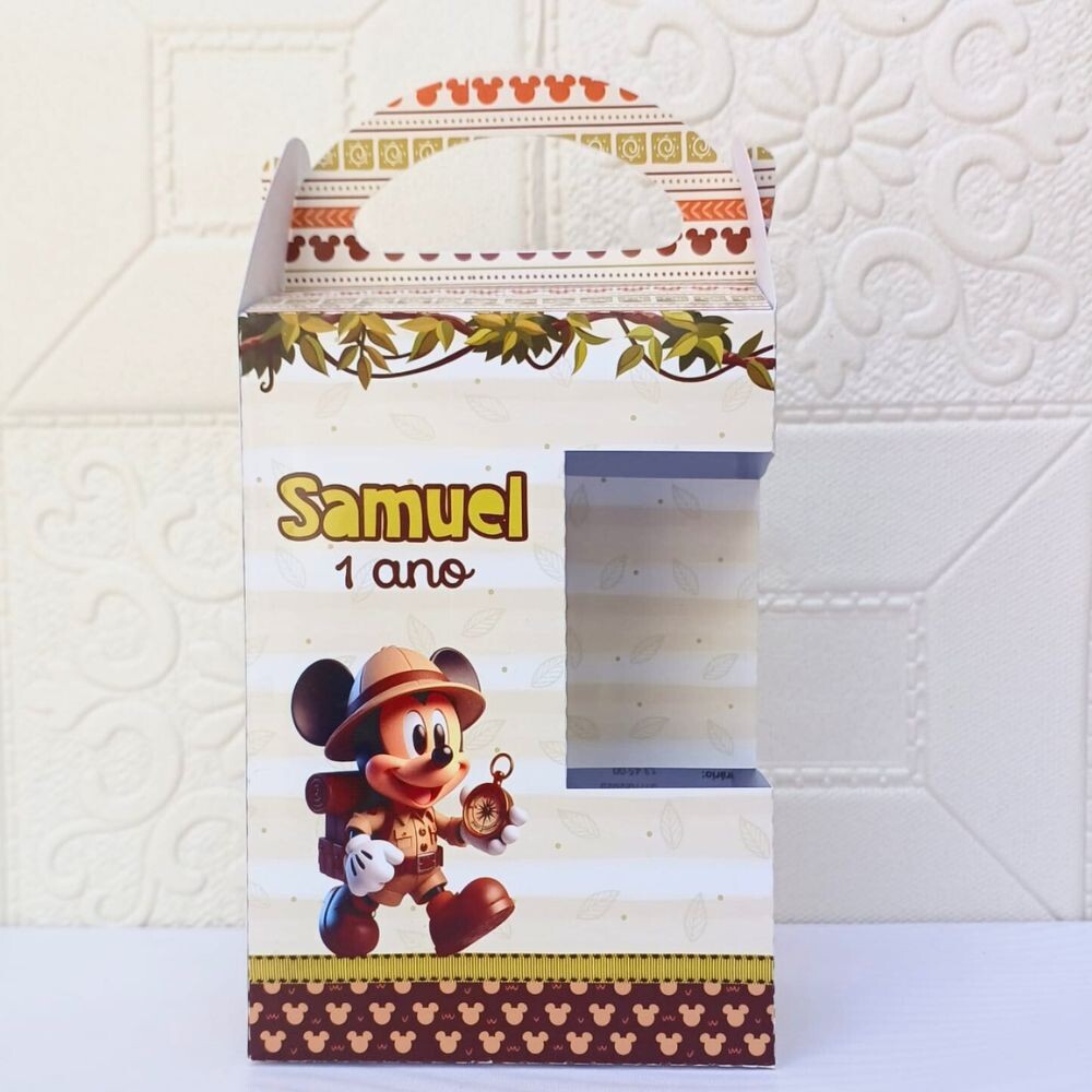 10 Maletinha Personalizada MICKEY SAFARI com visor – Lembrancin