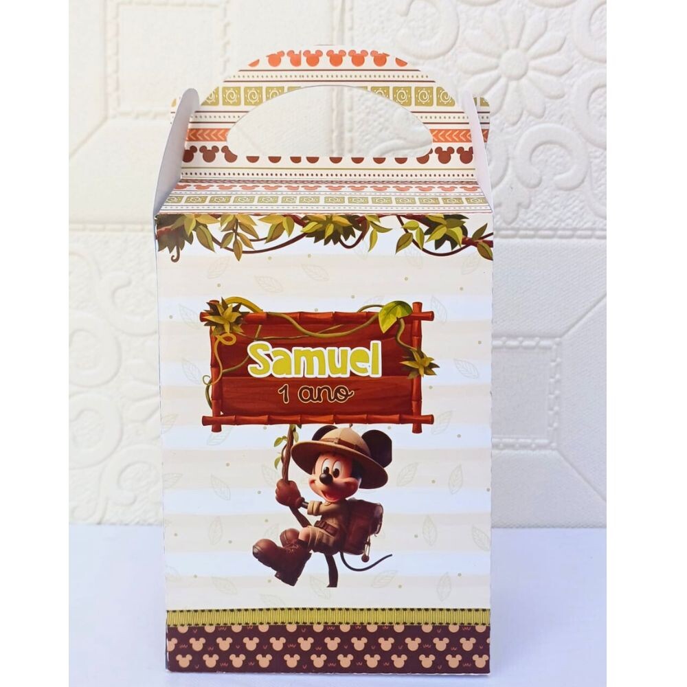 10 Maletinha Personalizada MICKEY SAFARI com visor – Lembrancin