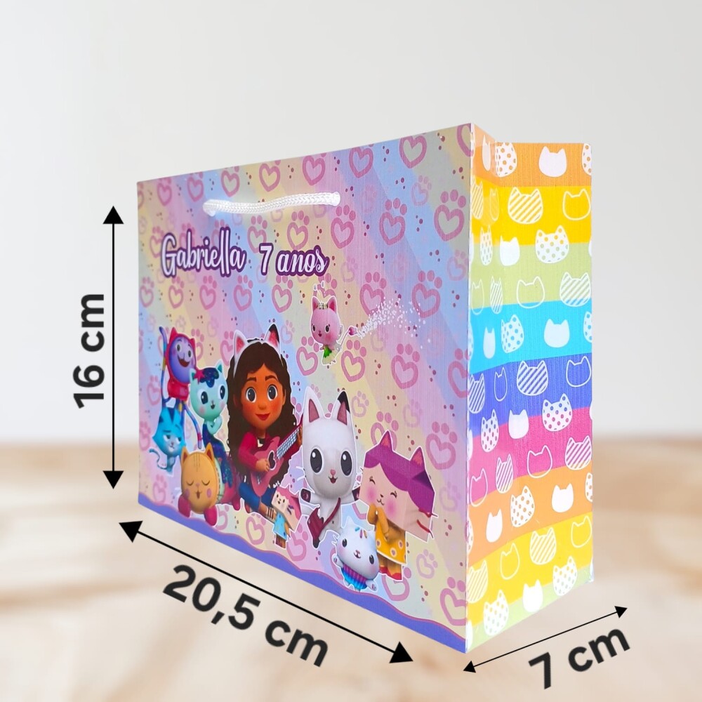 10 SACOLA PERSONALIZADA CASA MÁGICA DA GABBY / sacola casa mági