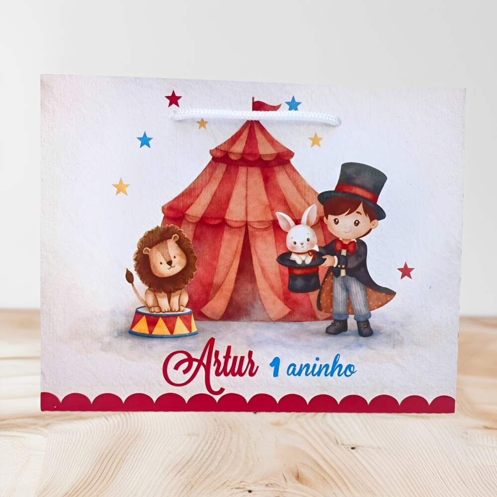 10 SACOLA PERSONALIZADA CIRCO / sacola circo / sacola supressa / 