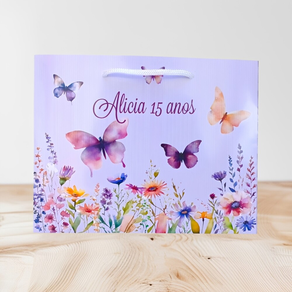 10 SACOLA PERSONALIZADA JARDIM DAS BORBOLETAS / sacola dos Jardim
