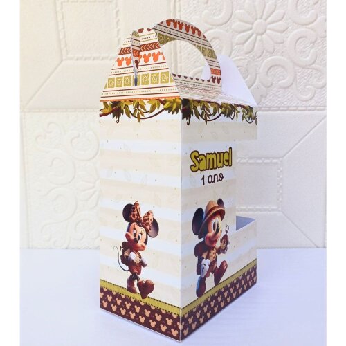 10 Maletinha Personalizada MICKEY SAFARI com visor – Lembrancin