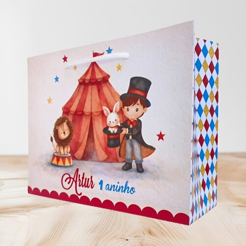 10 SACOLA PERSONALIZADA CIRCO / sacola circo / sacola supressa / lembrancinha para festa - Cópia - Cópia - Cópia