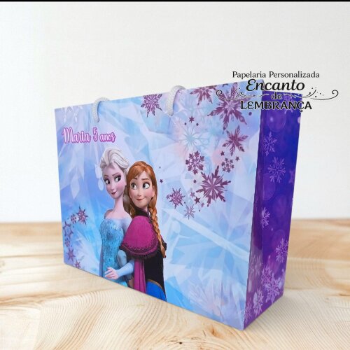 10 SACOLA PERSONALIZADA FROZEN / sacola frozen / sacola supressa / lembrancinha para festa - Cópia - Cópia - Cópia - Cópia