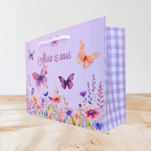 10 SACOLA PERSONALIZADA JARDIM DAS BORBOLETAS / sacola dos Jardim