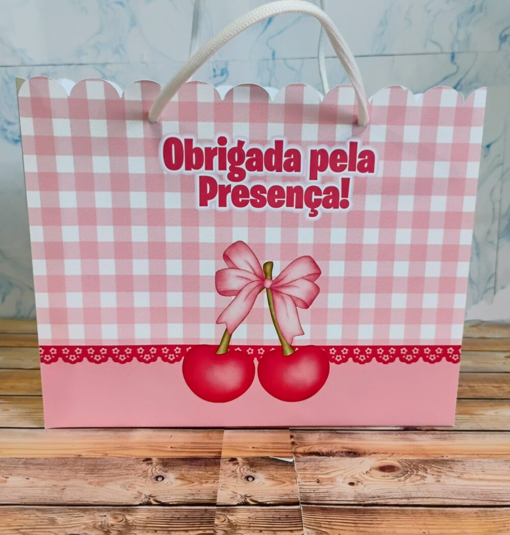 Sacolinha Surpresa Tema Cerejinha Pegue e Monte