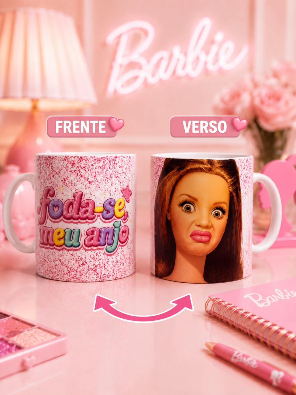 CANECA BARBIE - MEME DEBOCHADA