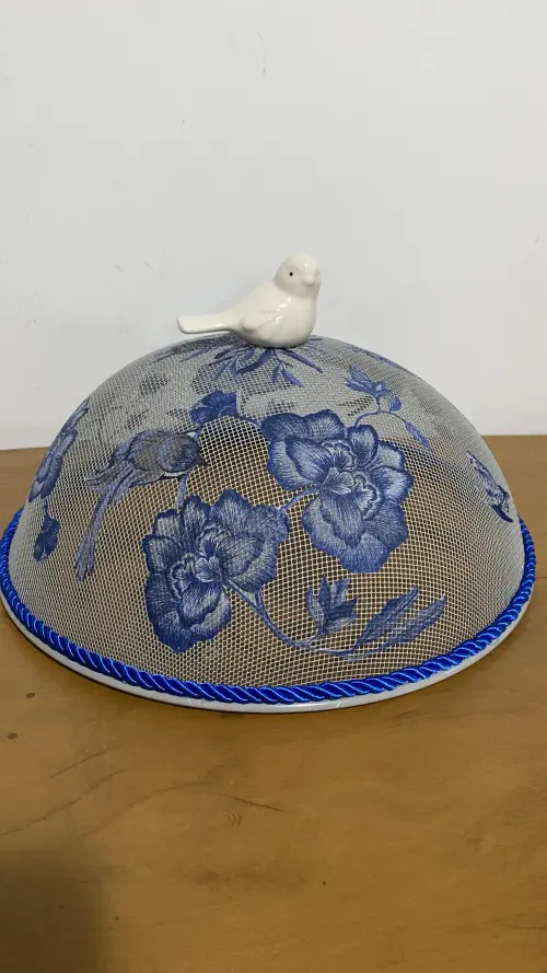 Kit Cobre bolo flor azul