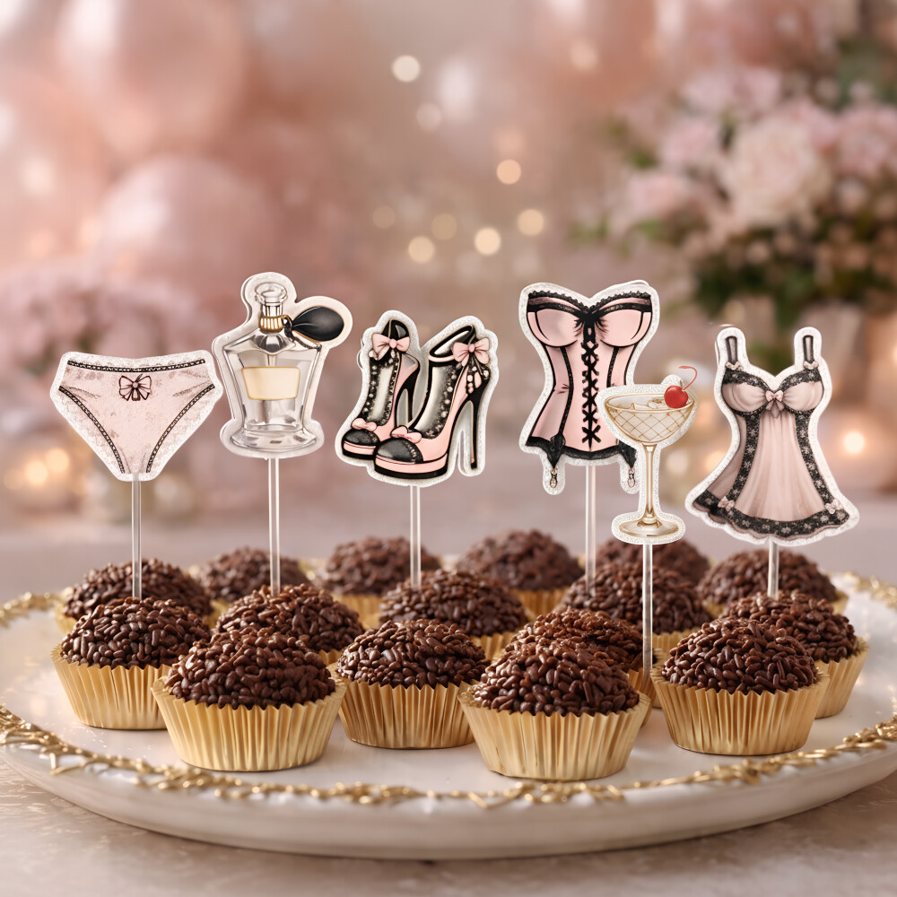 Kit Topper para Docinhos Chá de Lingerie – Toppers Lingerie ??