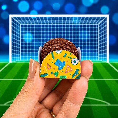 Forminhas para Doces Personalizadas no tema FUTEBOL com FUNDO AMA