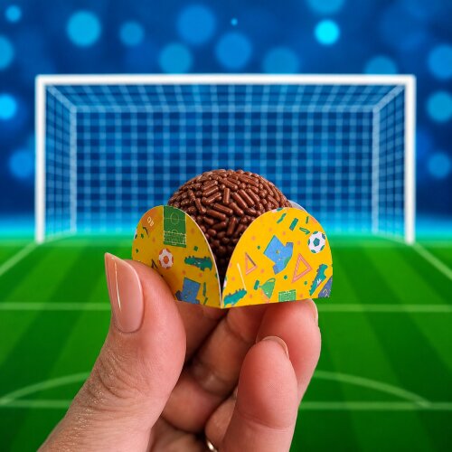 Forminhas para Doces Personalizadas no tema FUTEBOL com FUNDO AMA