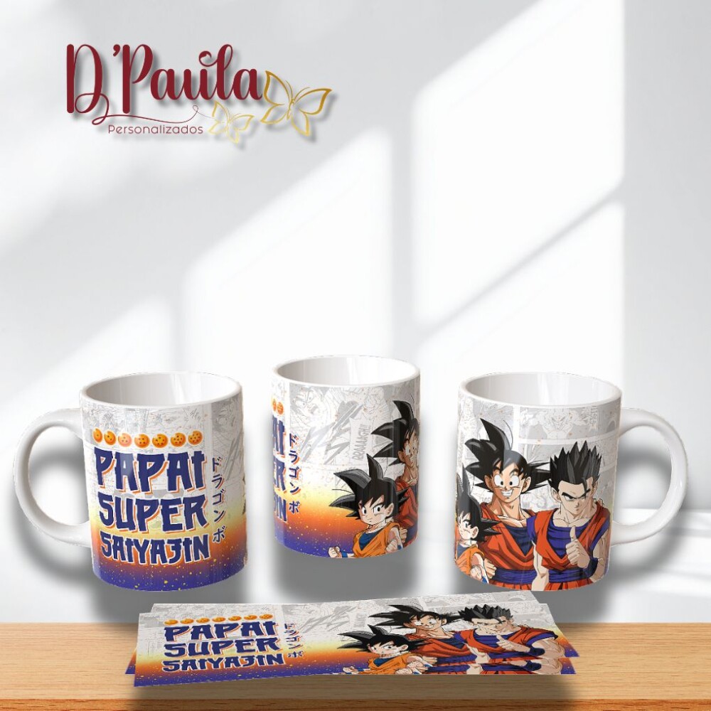 Caneca Pai Super Saiyajin 325ml | Presente para o Papai