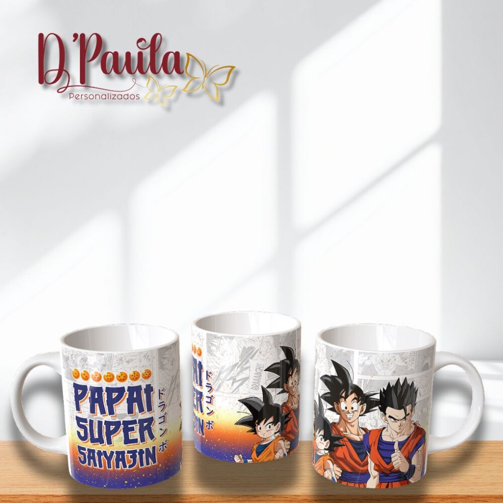 Caneca Pai Super Saiyajin 325ml | Presente para o Papai