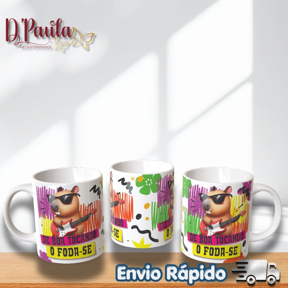 Caneca Capivara Divertida 325ml | Presente Criativo