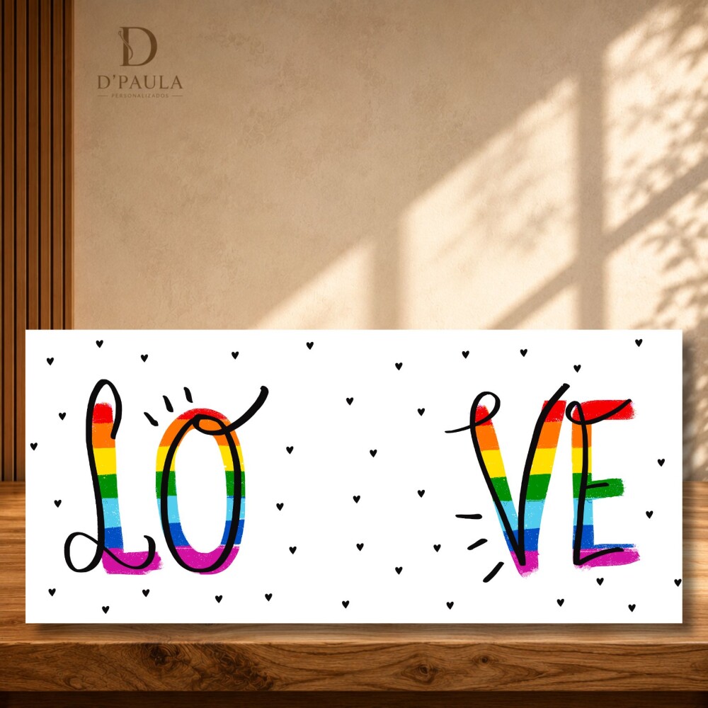 Caneca Love LGBTQIA+ em Cerâmica 325ml | Presente Criativo e Exc