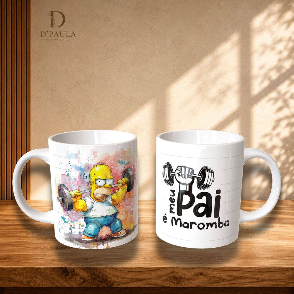 Caneca Pai Maromba em Cerâmica 325ml | Presente Criativo Dia dos