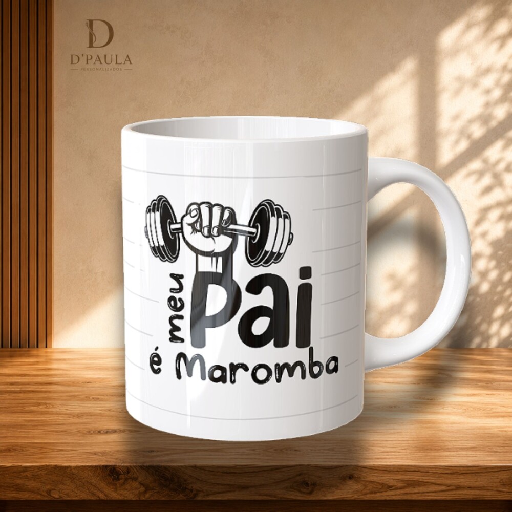 Caneca Pai Maromba em Cerâmica 325ml | Presente Criativo Dia dos