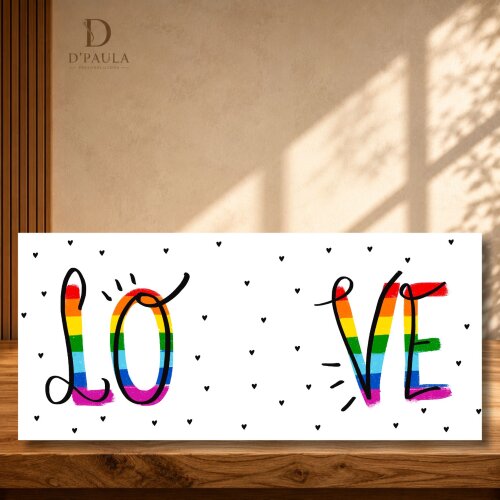 Caneca Love LGBTQIA+ em Cerâmica 325ml | Presente Criativo e Exc