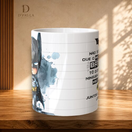 Caneca Dia dos Pais Herói em Cerâmica 325ml | Presente Criativo