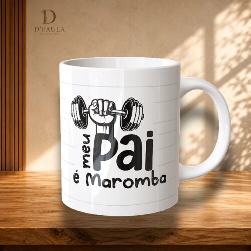 Caneca Pai Maromba em Cerâmica 325ml | Presente Criativo Dia dos