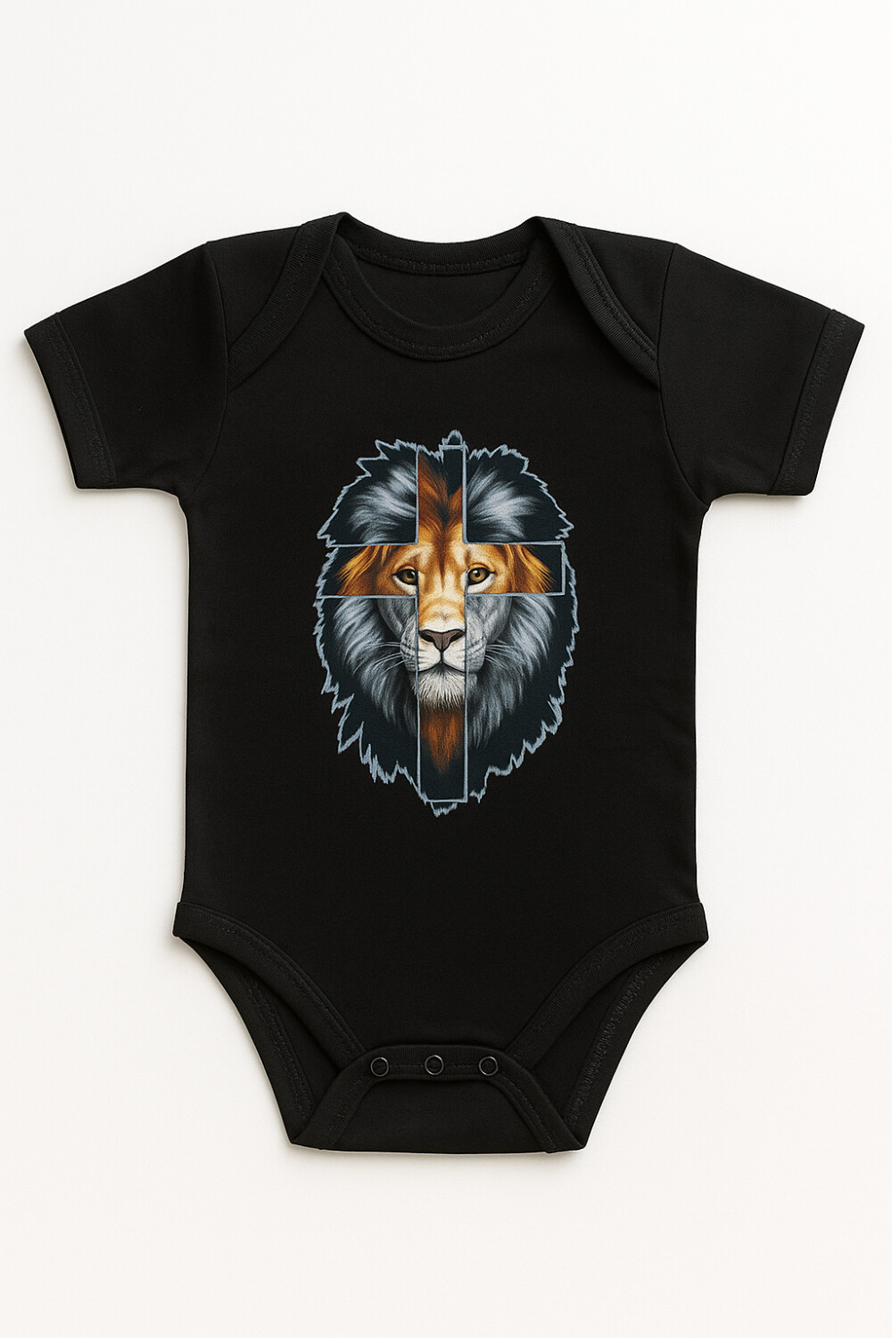 Body preto infantil Leão de Juda