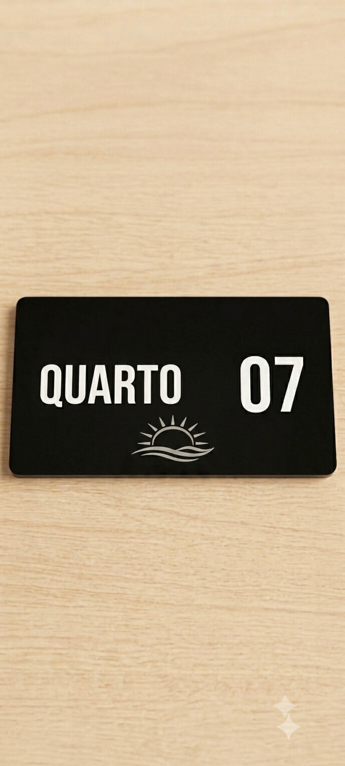4 - Placa para porta com numeração