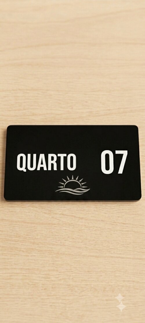 4 - Placa para porta com numeração