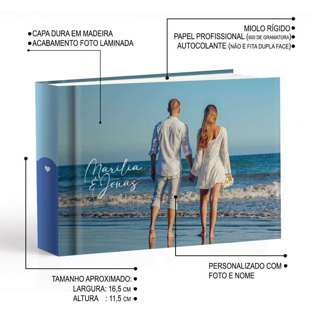 Álbum de fotos autocolante para 20 fotos  10x15cm personalizado