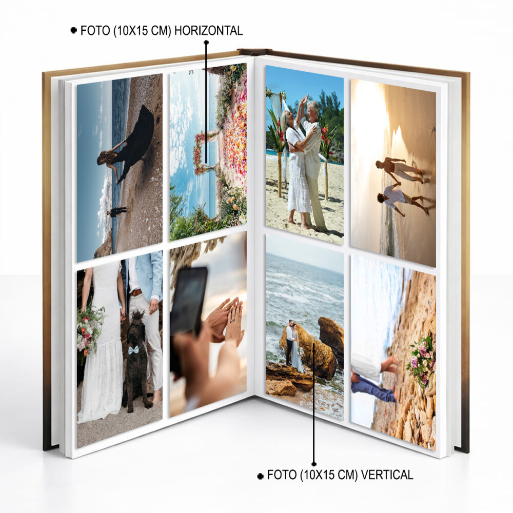 Álbum de fotos autocolante para 120 fotos  10x15cm Personalizado