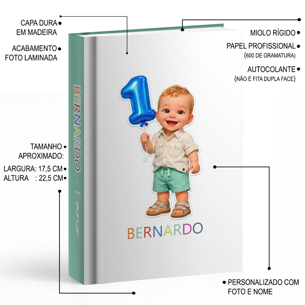 Álbum de fotos autocolante para 60 fotos  10x15cm Personalizado