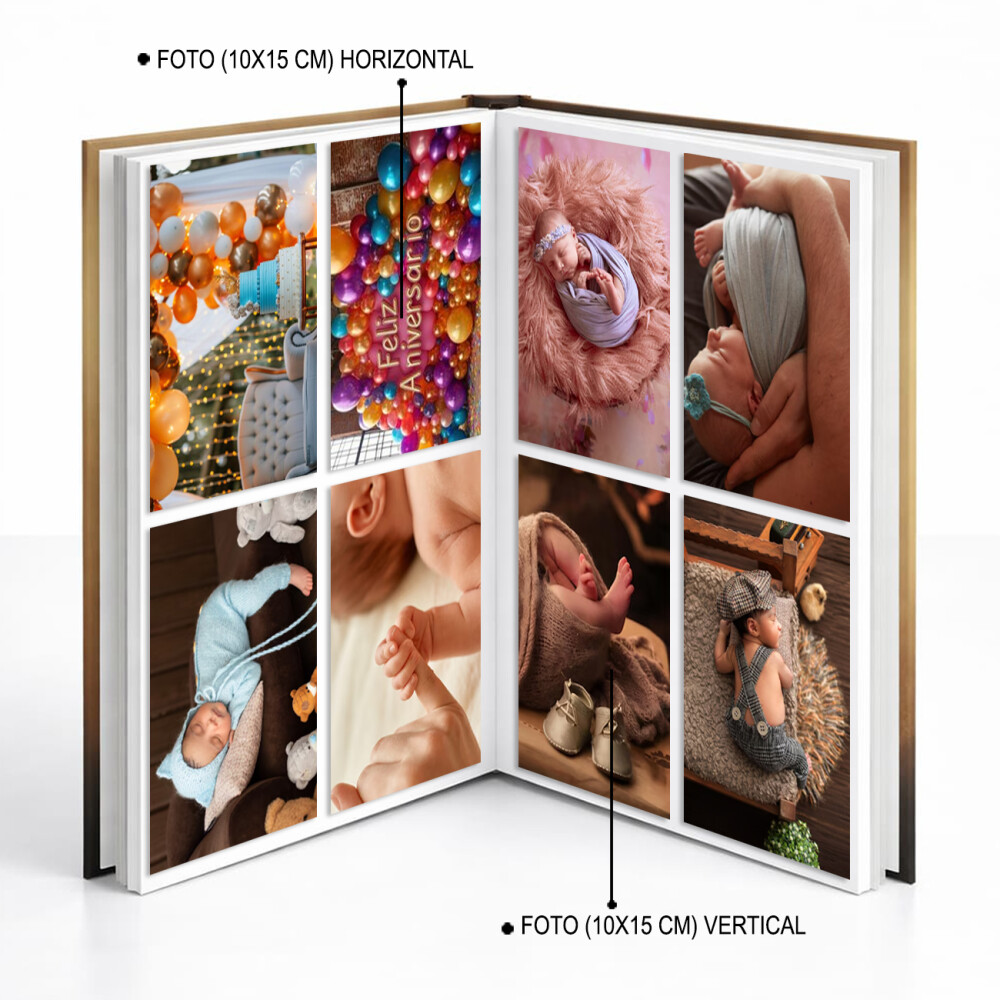 Álbum de fotos autocolante para 200 fotos  10x15cm Personalizado