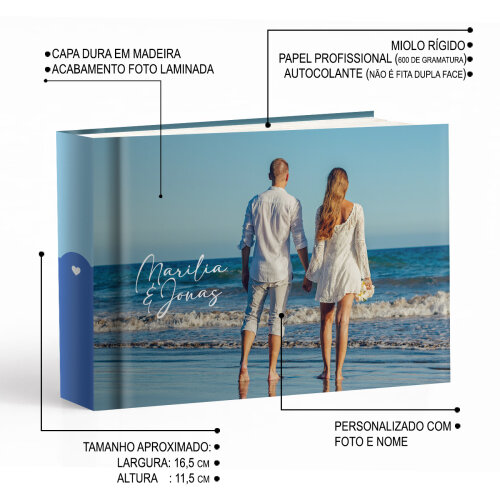 Álbum de fotos autocolante para 20 fotos  10x15cm personalizado