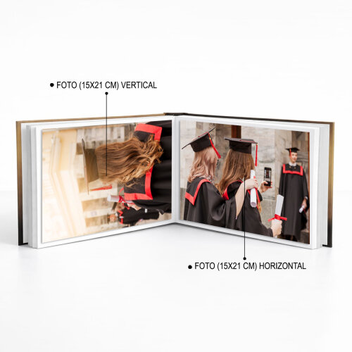 Álbum de fotos autocolante para 50 fotos  15x21cm Formatura