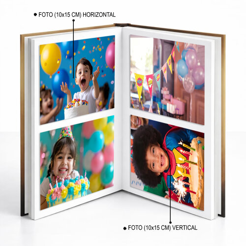 Álbum de fotos autocolante para 60 fotos  10x15cm Personalizado