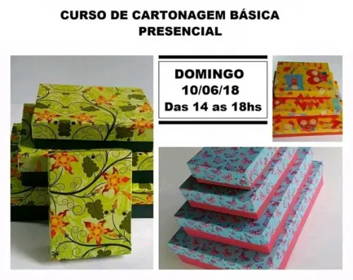 Curso de Cartonagem Básica - Aula Presencial