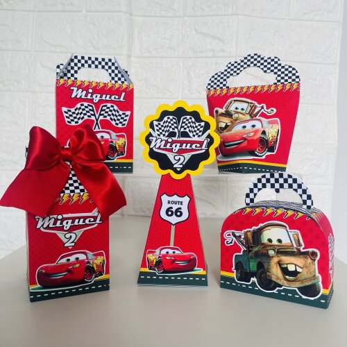 20 personalizados carros, kit festa carros caixinhas carros, milk pirâmide