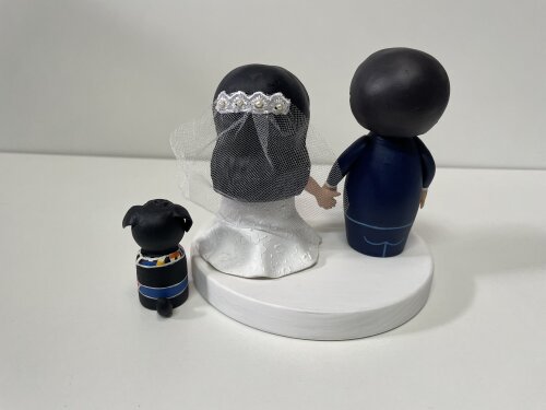 Topo para bolo casamento com pet