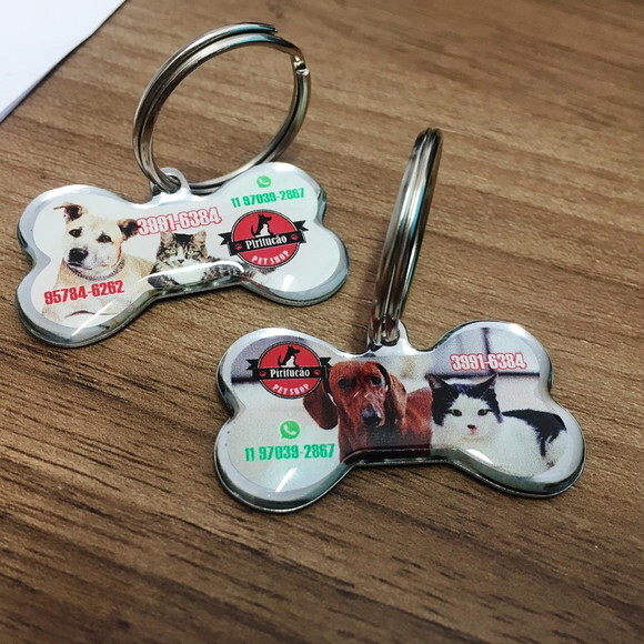 100 Chaveiros Pingente Osso- Personalizado