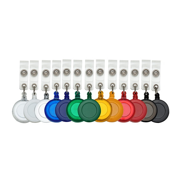 100 Porta Crachá Retrátil de Plástico Fy001 - Personalizado