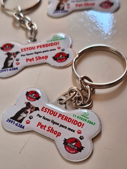 200 Unidades- Chaveiro Pingente Osso - Personalizado