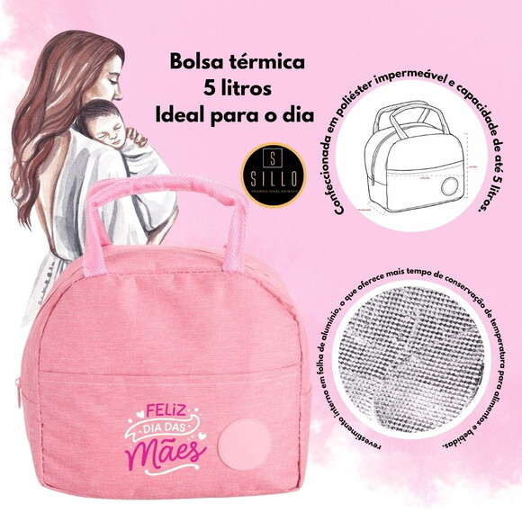 Bolsa Térmica 5 Litros - 18967 - Personalizada -dia das Mães