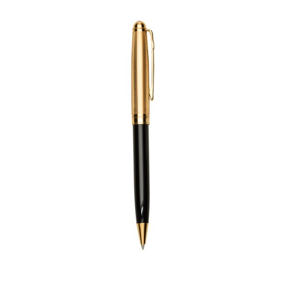 Caneta metal preto/dourado 13431
