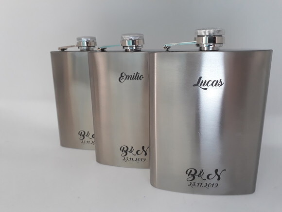 Cantil -porta Whisky de Inox 7oz 1782 - Personalizado