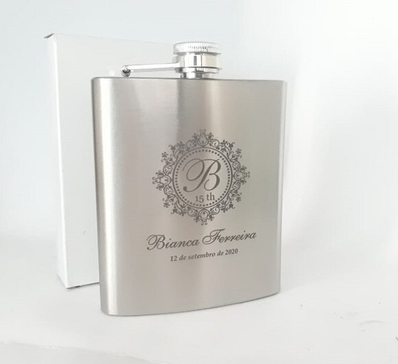 Cantil -porta Whisky de Inox 7oz 1782 - Personalizado