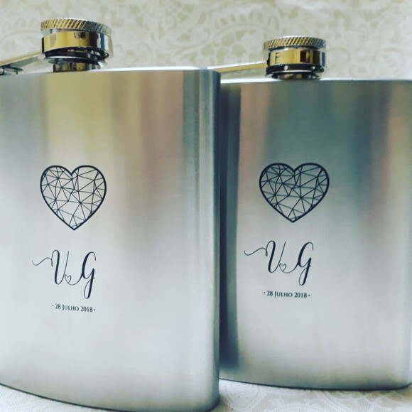 Cantil -porta Whisky de Inox 7oz 1782 - Personalizado