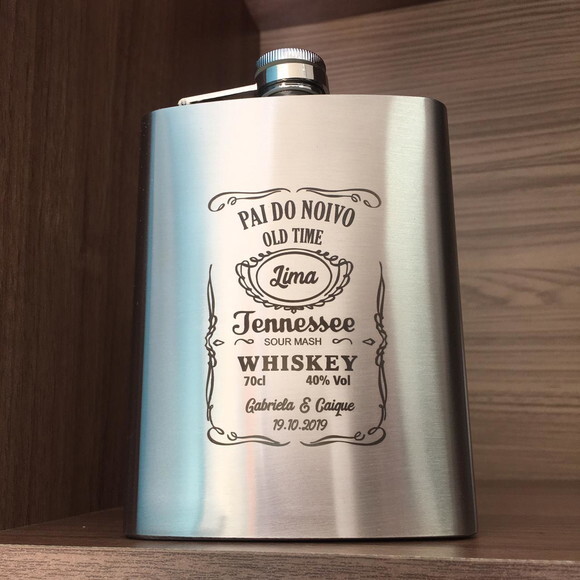 Cantil -porta Whisky Personalizado de Inox 8oz 141306