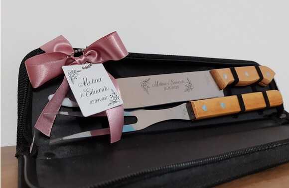 Casamento Padrinho Kit Churrasco Personalizado 2 Pçs