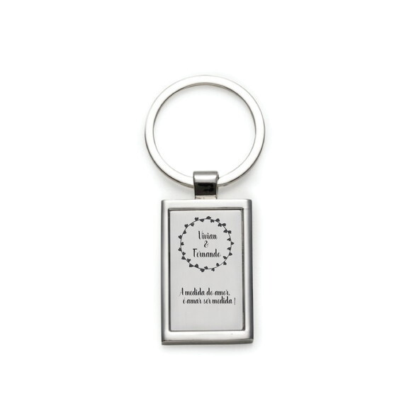 Chaveiro Metal Retangular 1955 - 10 Unidades