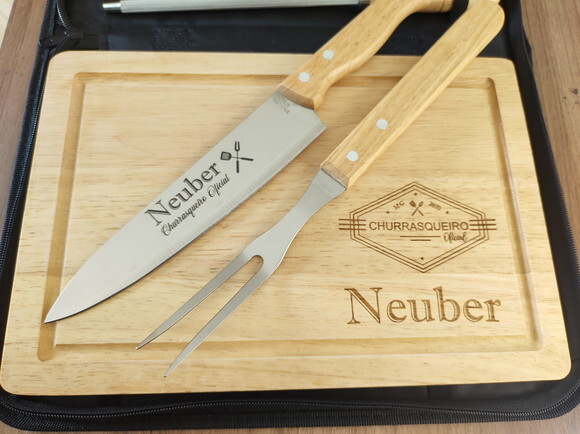 Dia dos Namorados -kit Churrasco 03 Peças com Tabua -143328